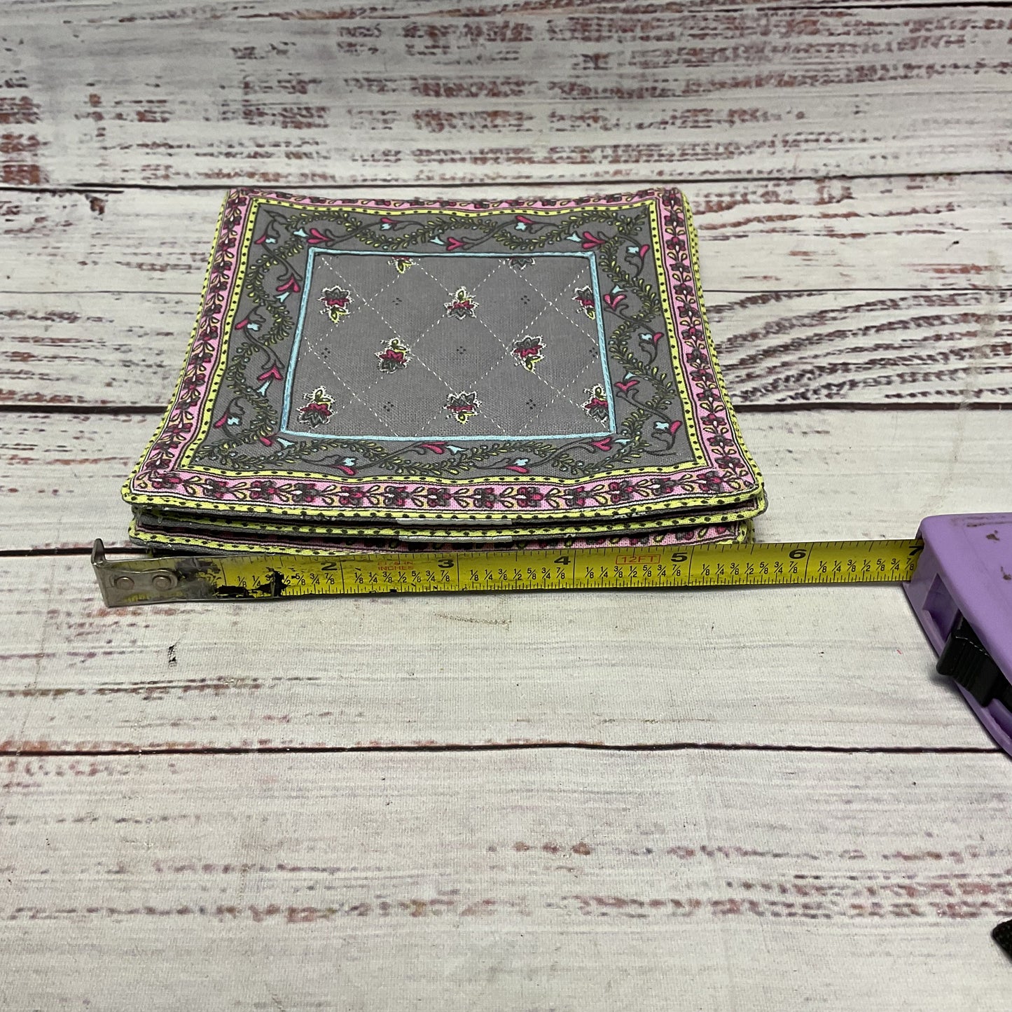 Marat Avignon French Cotton Quilted Coaster Lots of 4 5.5"