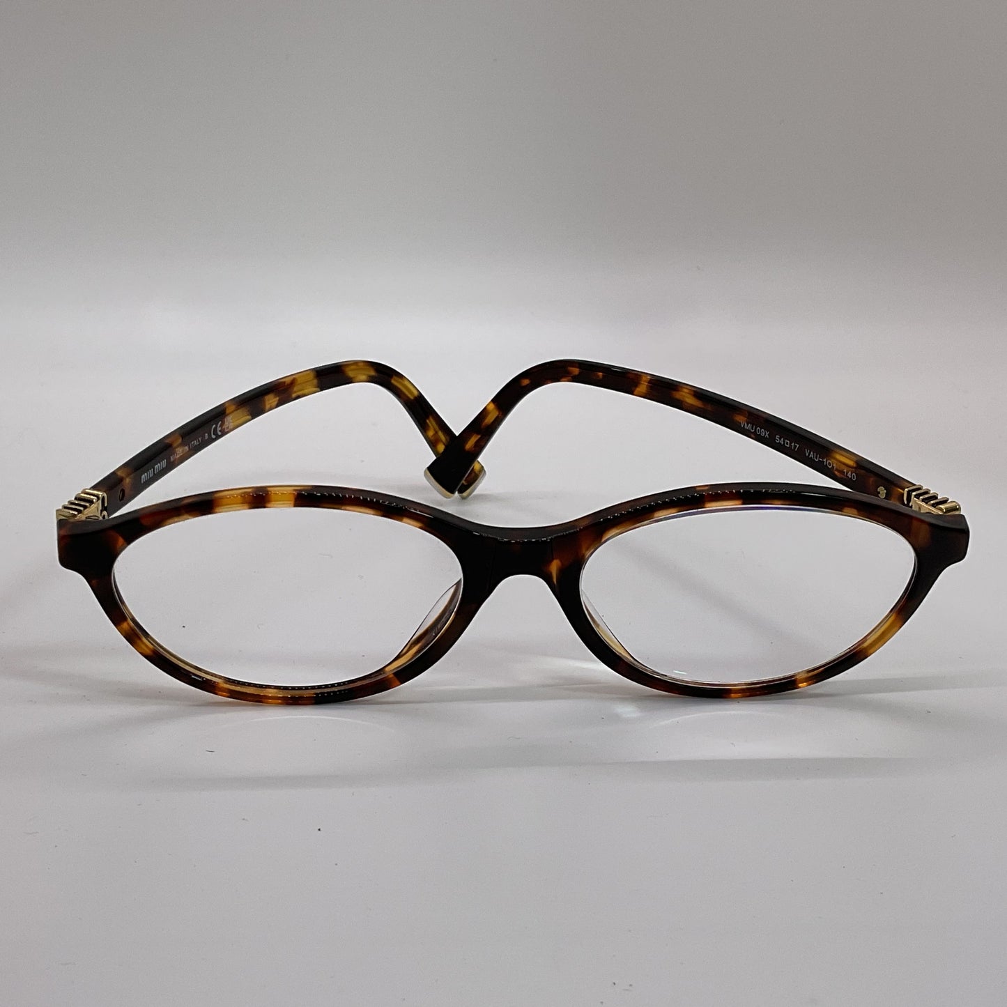 MIU MIU VMU-09X VAU-101 Women's Tortoise Eyeglasses-54[ ]17 140 (FRAMES ONLY)