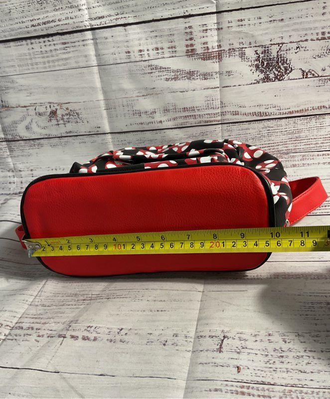 Walt Disney World Parks Minnie Mouse Bows Black & Red Mini Backpack