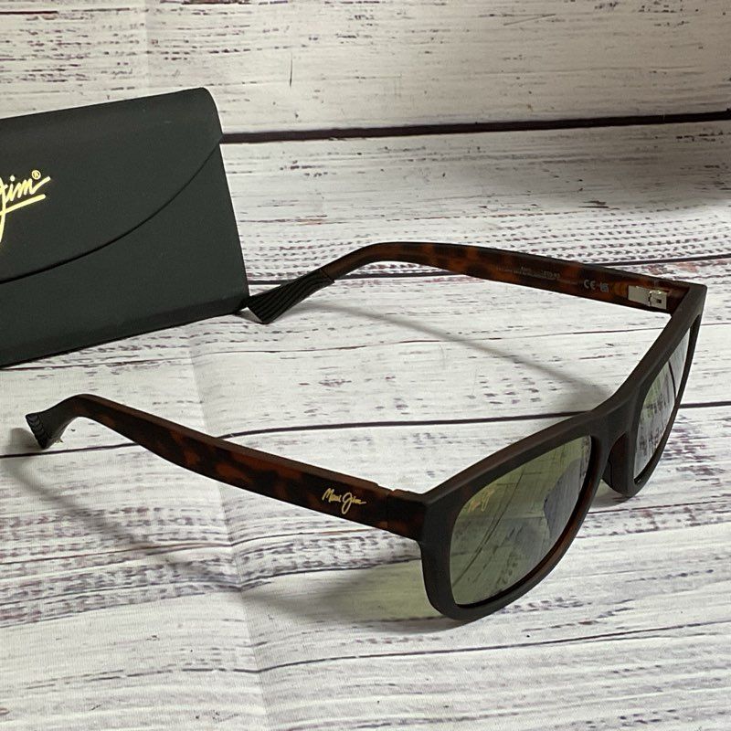 NWOT MAUI JIM MJ617-10A Men's Brown Sunglasses with Case- 54[ ]20 140