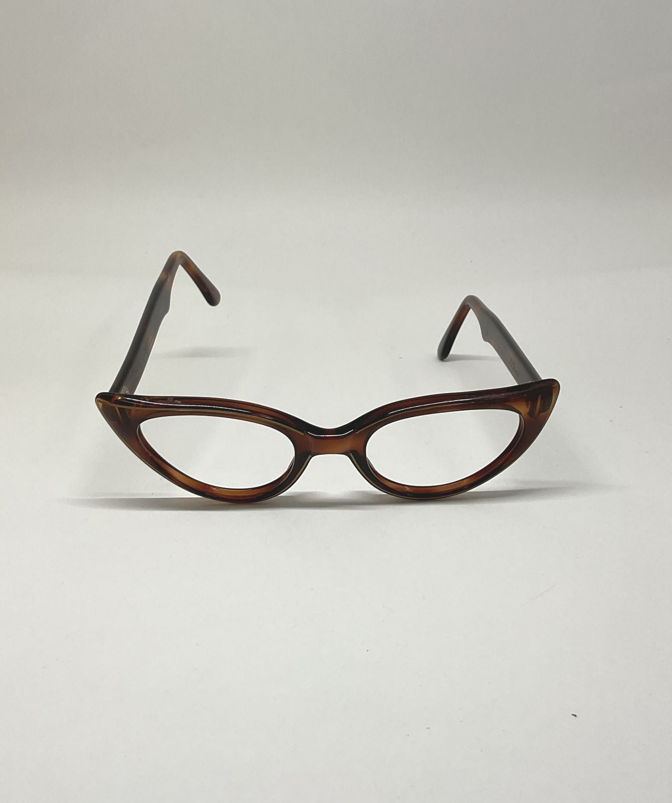 Vintage TWEC France Brown CAT eye Eyeglasses Frames Only
