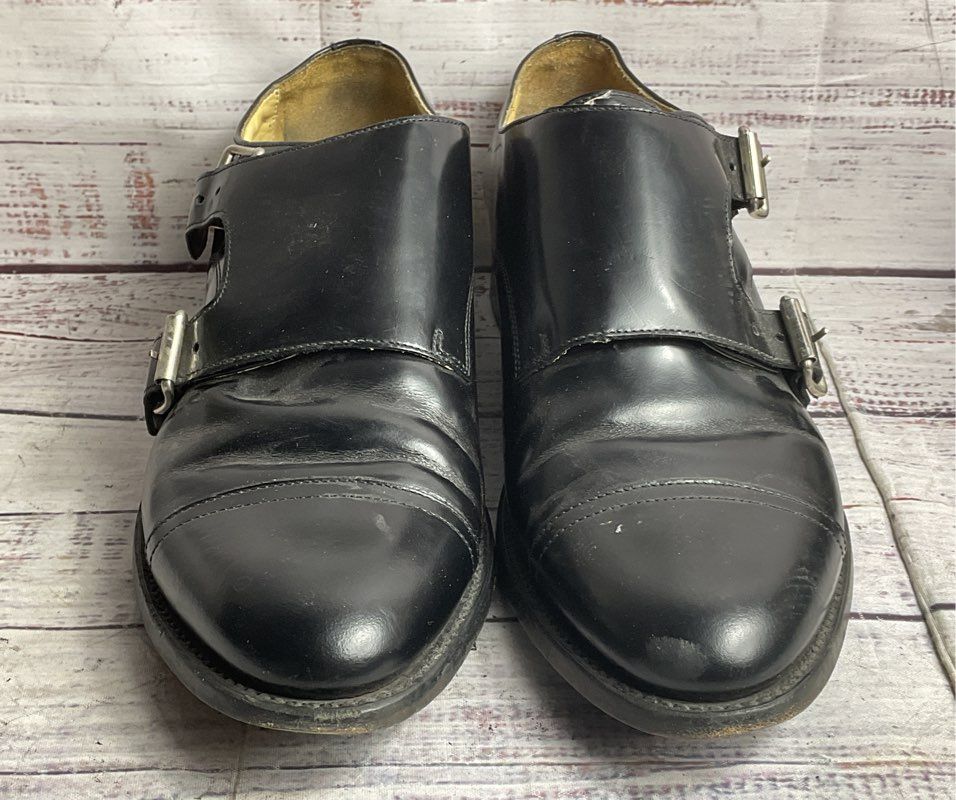 The Office of Angela Scott Leather Monk Strap Oxfords Black 40