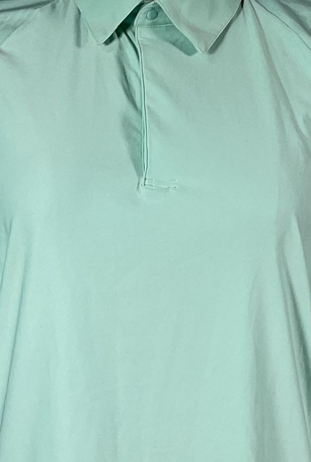 Lululemon Snap Front Performance Short-Sleeve Polo Shirt Green