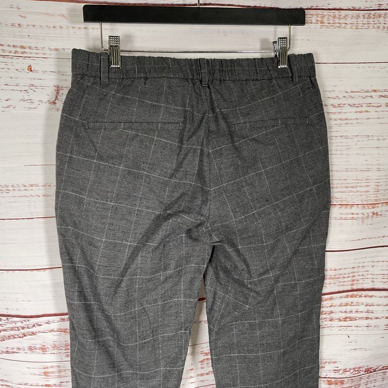 NWT Mango Trouser Collection Grey Plaid Slim Fit Pants Size 30