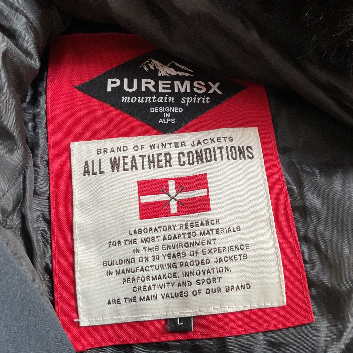 PUREMSX Women's Black All Weather Conditions Mountain Coat with Hood- SZ L