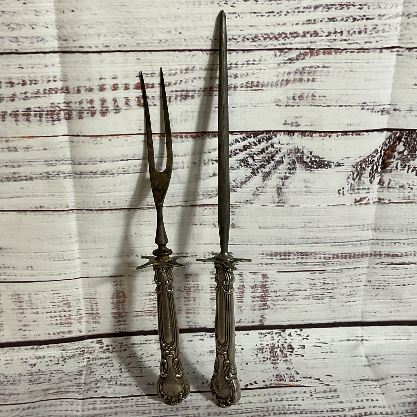VTG. Carving Fork And Knife Sharpener- Monogram
