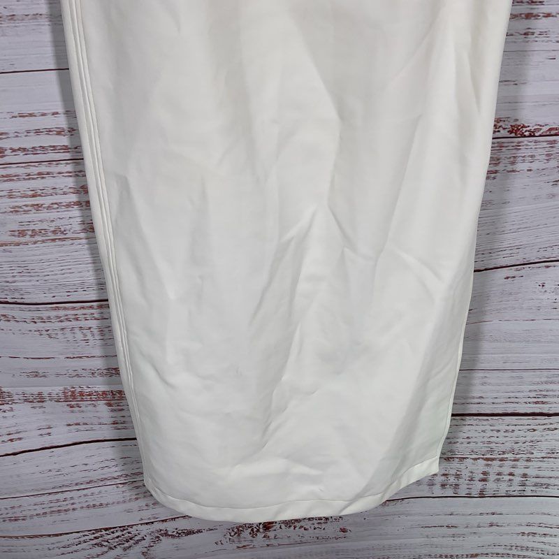 Adriana Degreas White Side Zip Midi Pencil Skirt - Size P/S