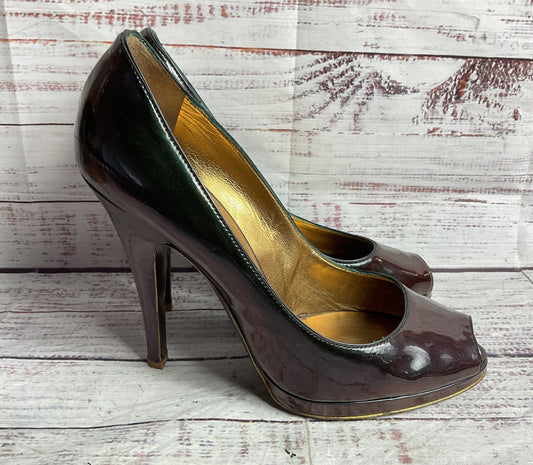 Roberto Cavalli Iridescent Patent Leather Platform Multicolor 38