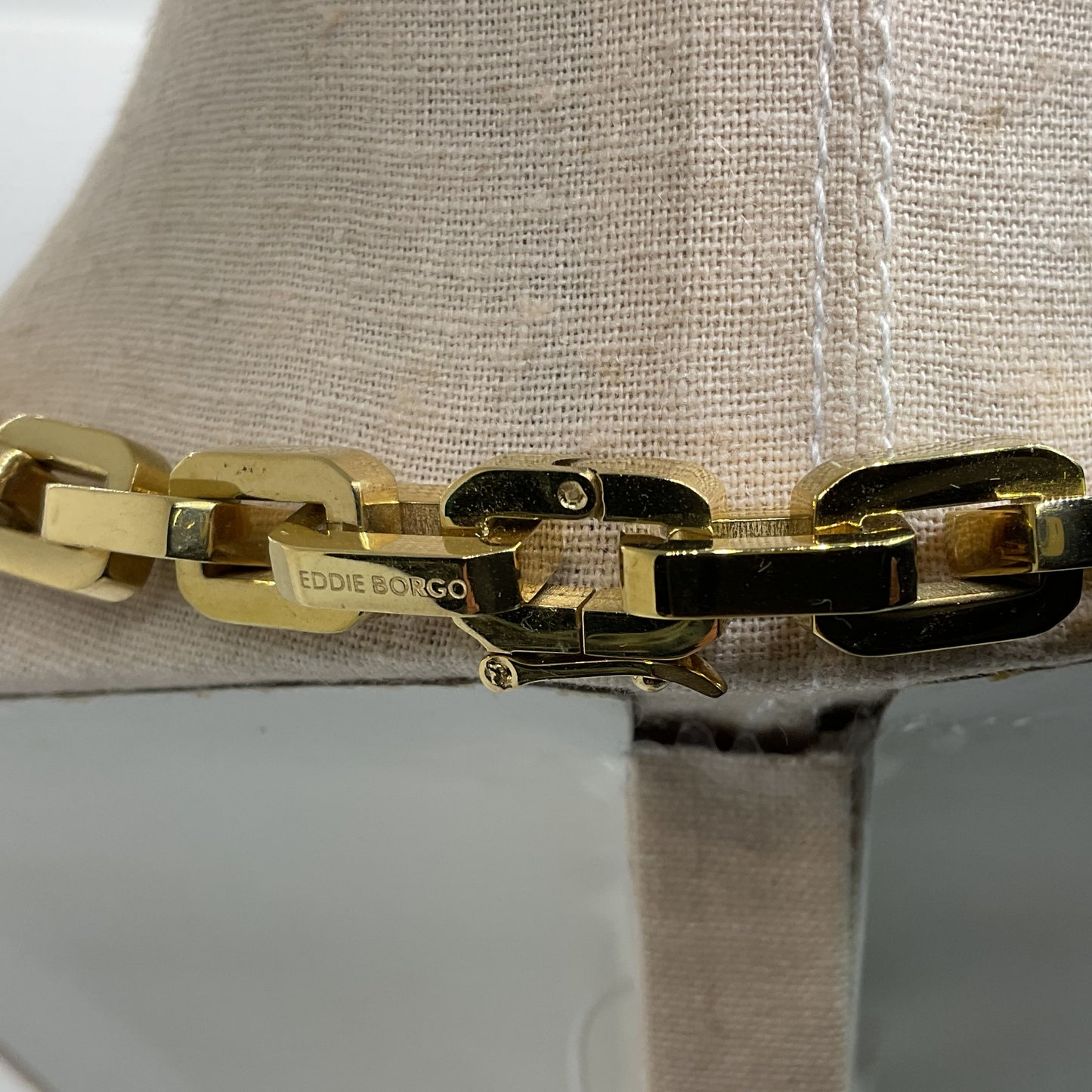 EDDIE BORGO Gold Plated Supra Chain Link Necklace- 17”