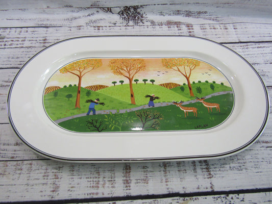 Villeroy & Boch Naif Porcelain Oval Serving Platter