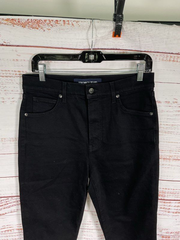 Veronica Beard Ryleigh Slim Straight Ankle High Rise Jeans Black Size 30 Women's