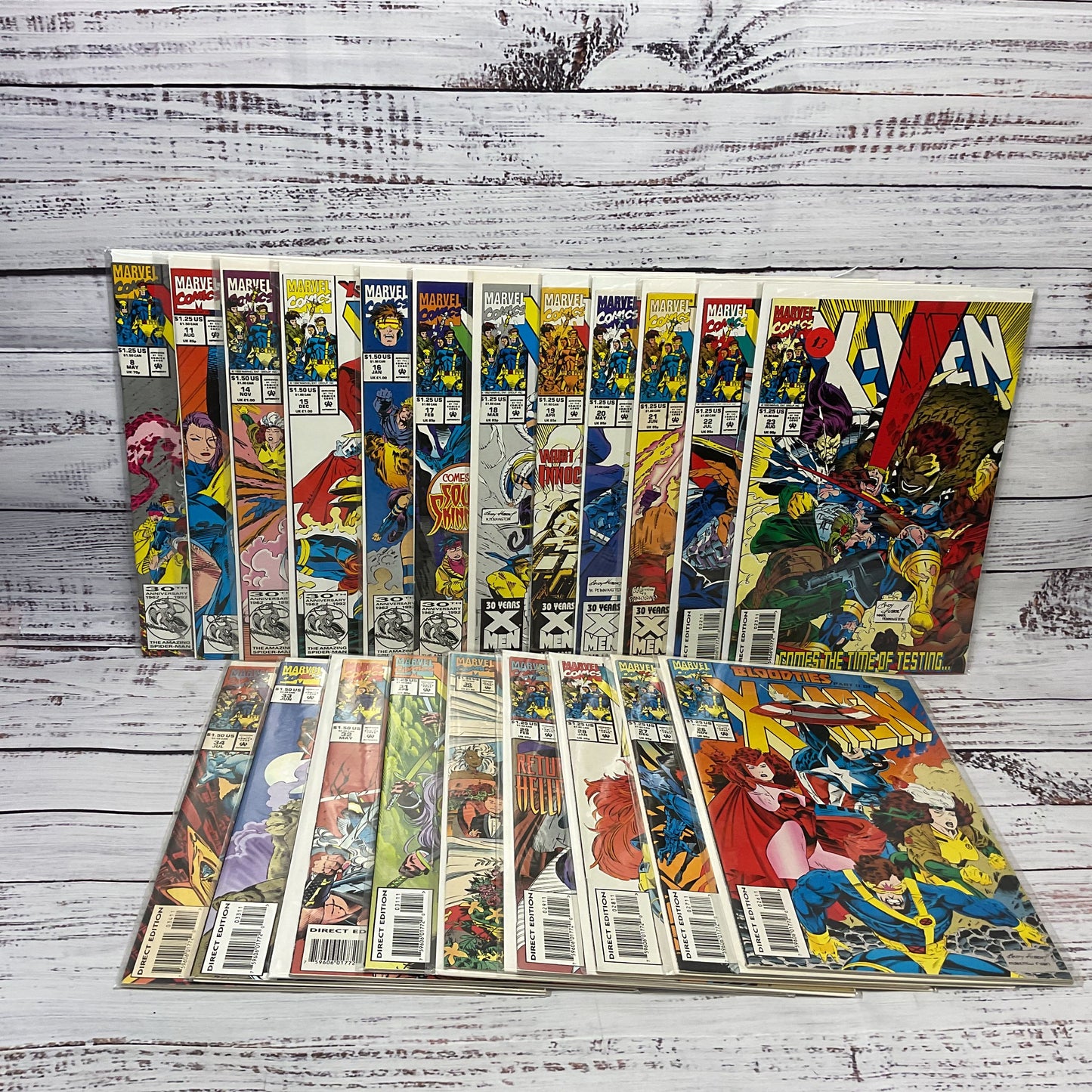X-Men Marvel 8 34 Comic Book Lot Of 21 Issues