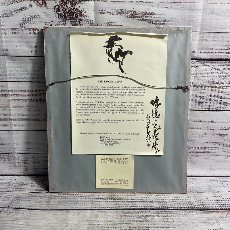 Horse Running From Herd Print by Tak Kwong TK Chan Framed 12"