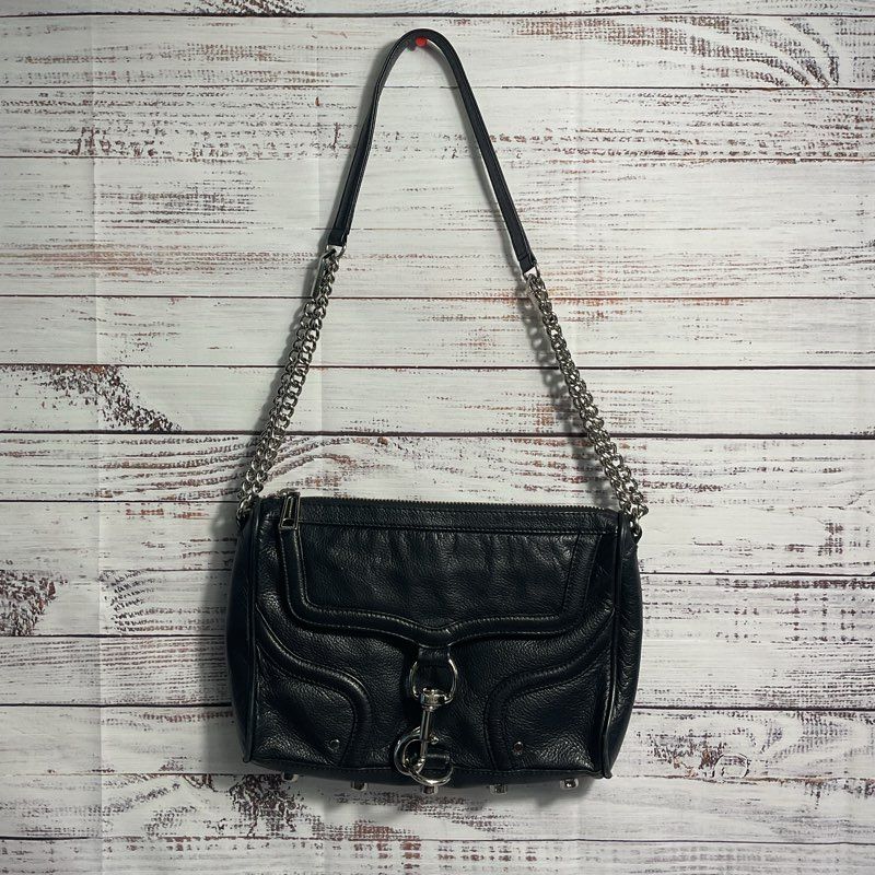 Rebecca Minkoff M.A.C Mini Black Leather Shoulder Bag Purse