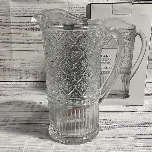 NOB Godinger Claro Clear Glass 33oz Beverage Pitcher