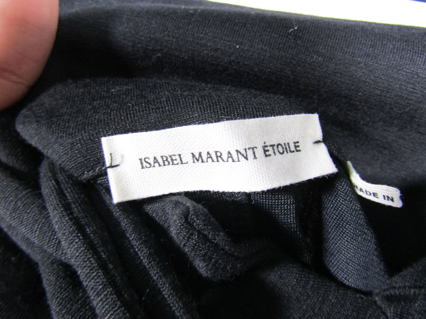 Isabel Marant Women's Black Wool Blend Faux Wrap Tie Skirt Size 36