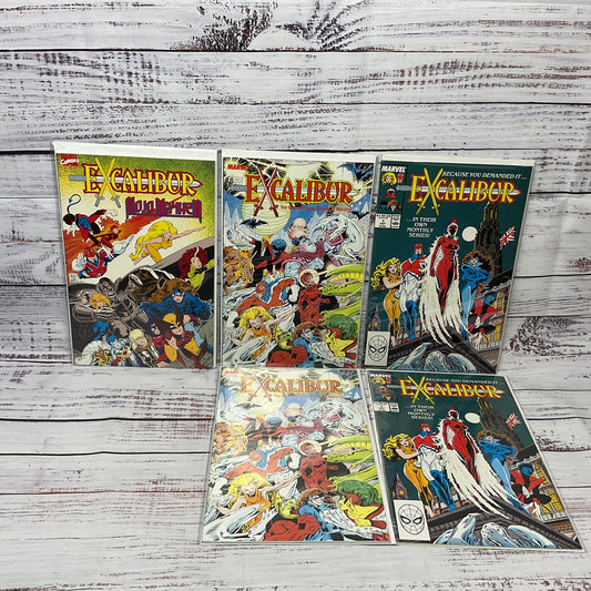 Excalibur Marvel Issue #1 (2 Copies), Special Edition #1 (2 Copies), Mojo Mayhem