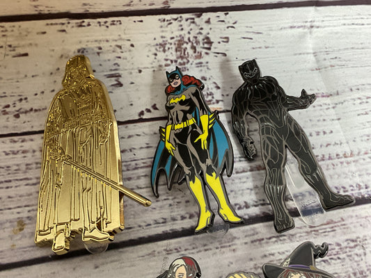 Set of 5 FIGPIN Darth Vader, Batwoman, Uraraka, Todoroki, Black Panther Pins