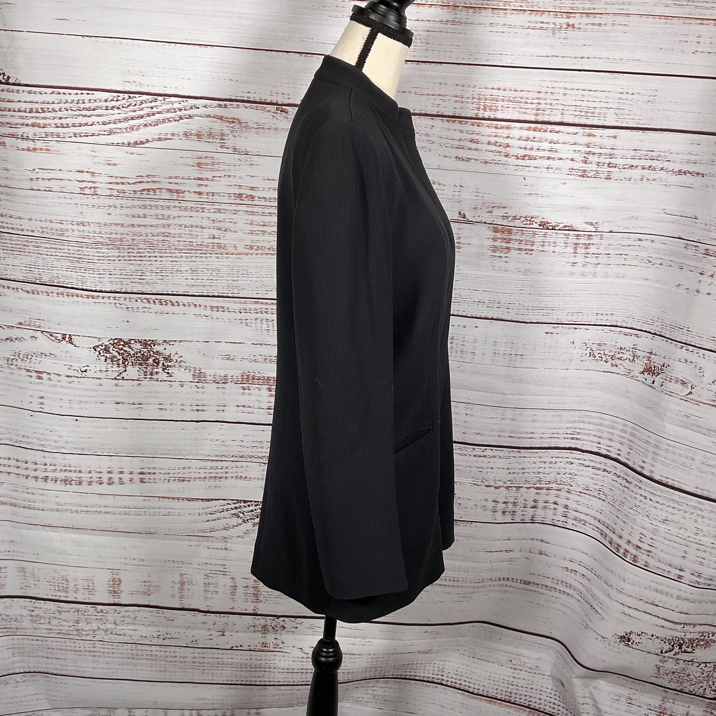 Giorgio Armani Black Wool High Collar Jacket - Size 46IT ~10US