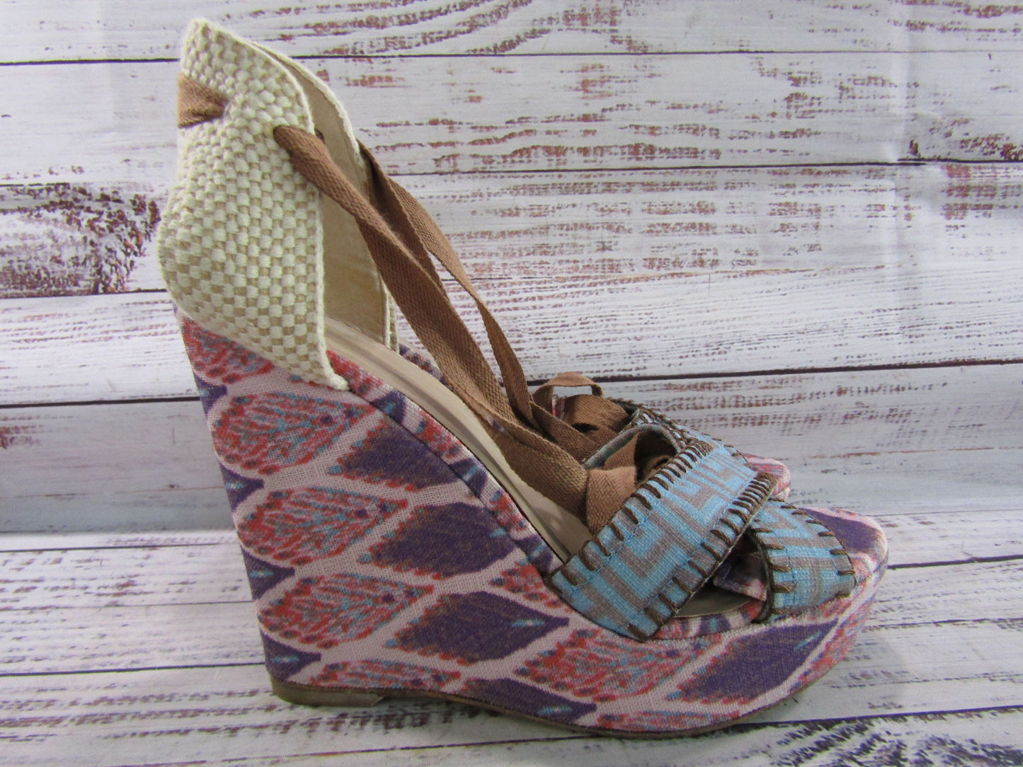 Theodora & Callum by Stuart Weitzman Biarritz Women's Wedge Ankle Wrap Sandals