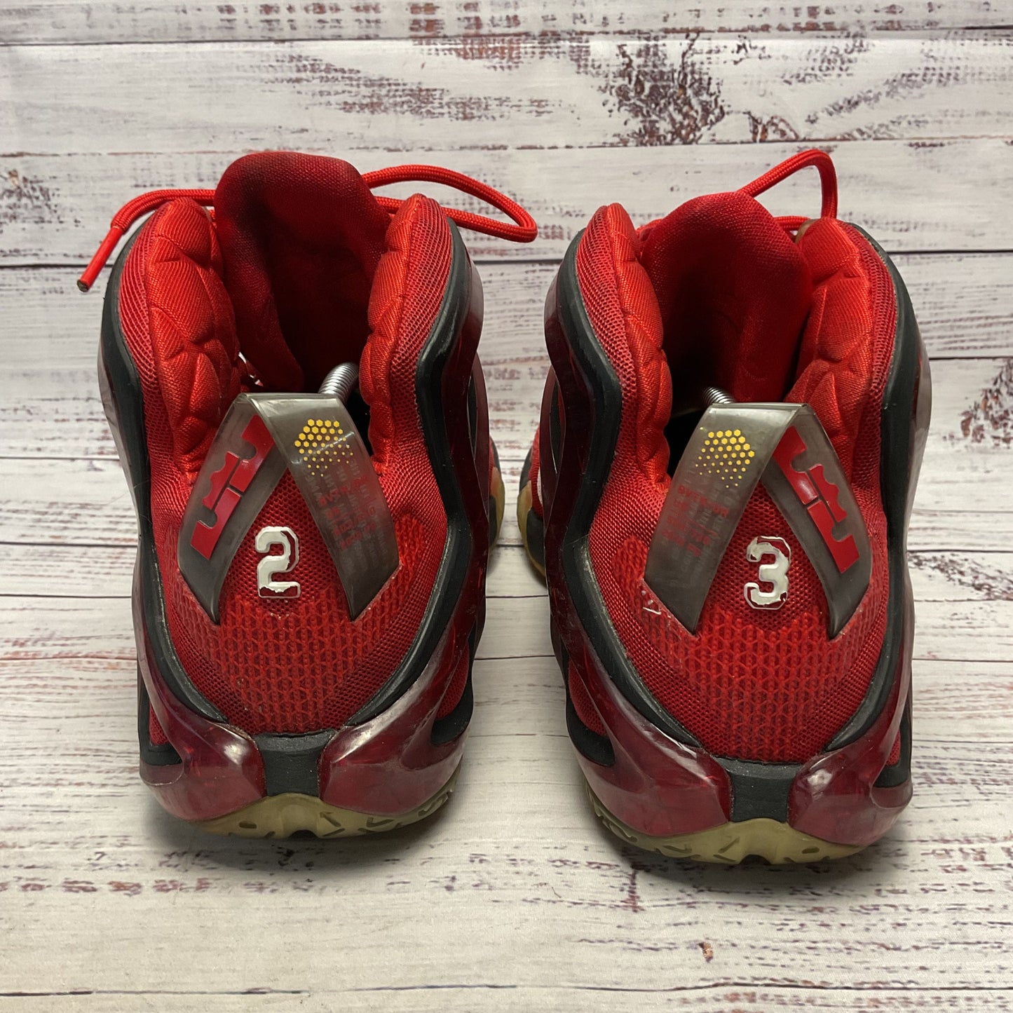 Nike Lebron 12 XII Elite Red/Gold Red Athletic Shoe Men Size 12 1 of 2