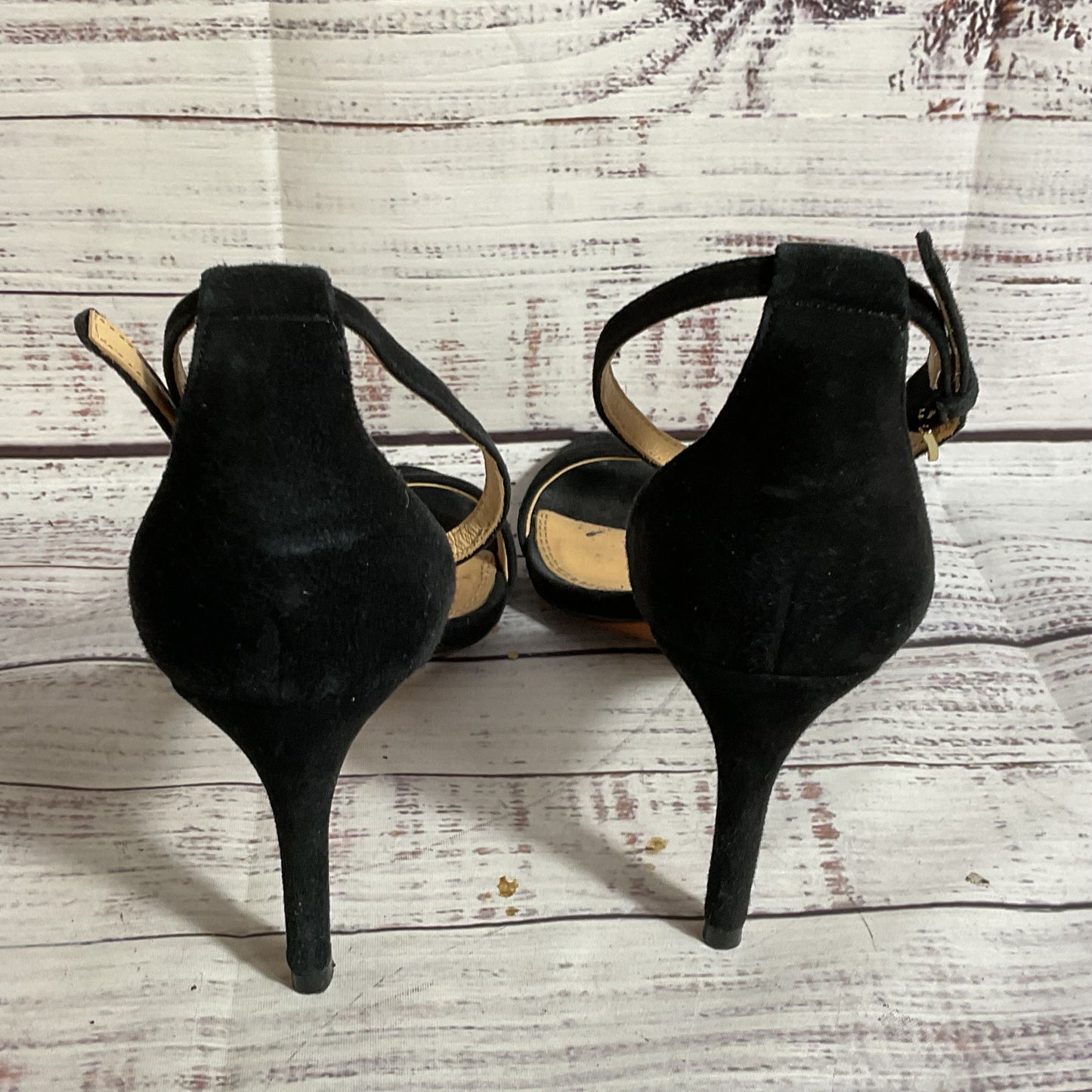TORY BURCH Women's Black Ankle Strap Heels Shoes- SZ 7.5