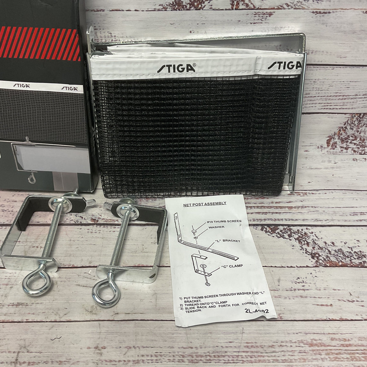 Stiga 72" Net And Post T1556 Table Tennis New Open Box