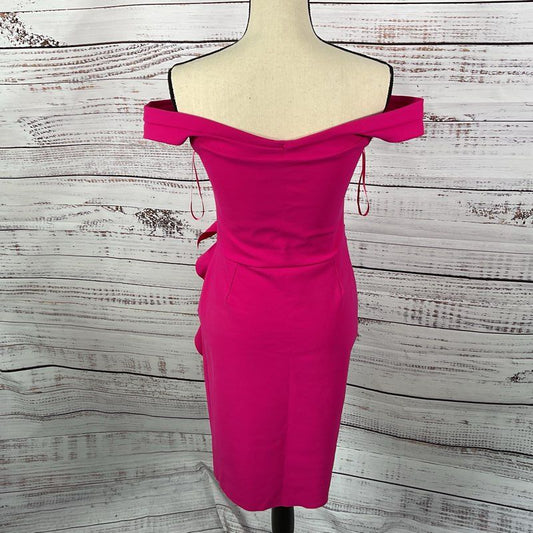 Chiara Boni La Petite Robe Radoslava Off Shoulder Fuschia Dress - Size 44