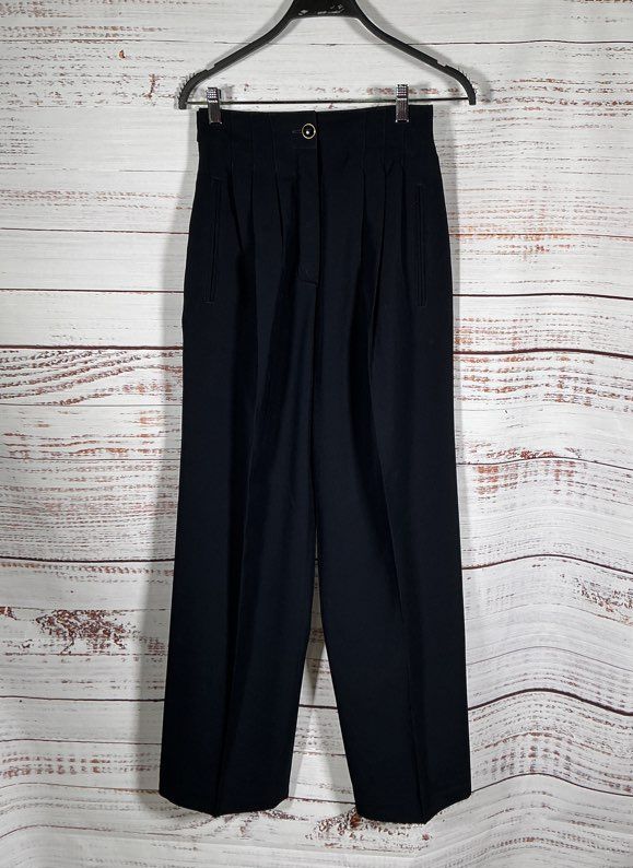 Women's Vintage Laurel Navy Wool Pants Size 34/XS