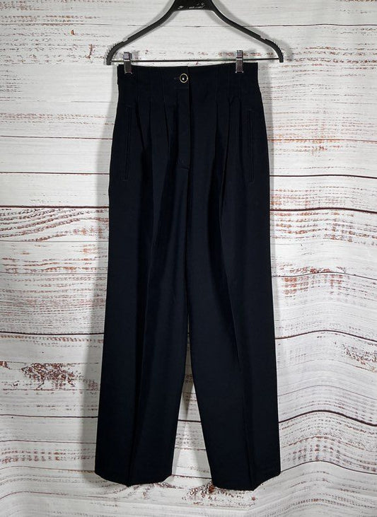 Women's Vintage Laurel Navy Wool Pants Size 34/XS