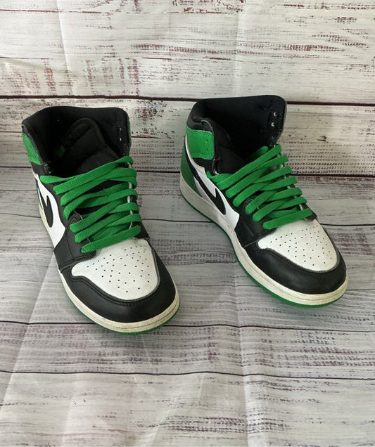 Nike Air Jordan 1 Retro High Tops Green Sneakers Women 6.5 Y Women's 8 Men's 6.5