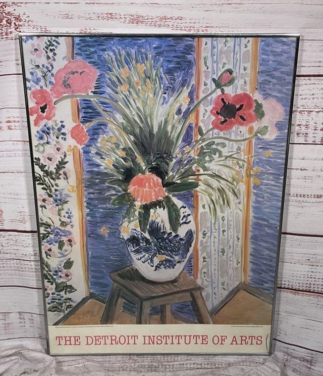 The Detroit Institute of Arts Vintage 1987 Henri Matisse Framed Poster