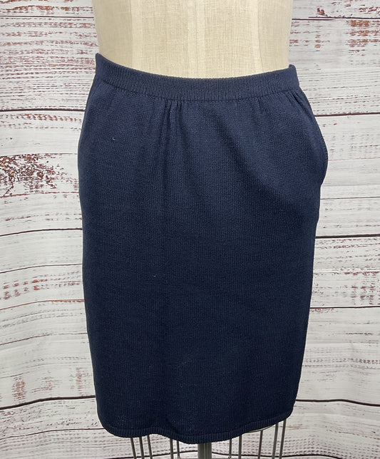 St. John Santana Knit Pencil Skirt Blue 6