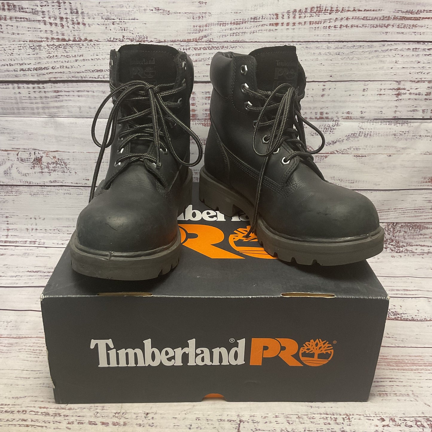 Timberland PRO Sawhorse 6 Black Composite Safety Toe Boot Men 7.5