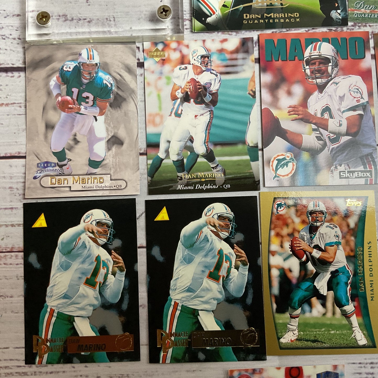 Set if 16 DAN MARINO Football Cards- Upper Deck, Fleer, Skybox, Topps, Pacific