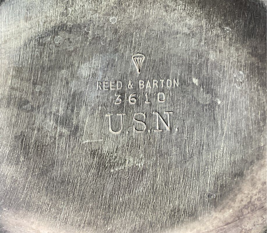 Reed & Barton Vintage WW2 USN Silver-Soldered 3610 Sugar Bowl Silver Plated