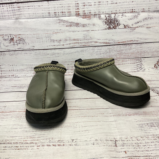 Ugg Tazz Green Seaweed Platform Slipper Women Size 6