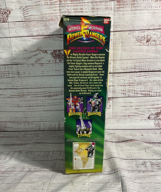 Dragonzord 2270 Mighty Morphin Power Rangers Green 1993 Signed Box Vintage