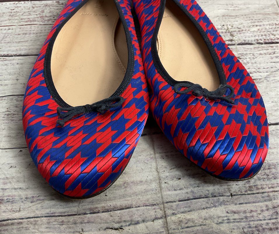 J Crew Houndstooth Jacquard Kiki Ballet Flats Multicolor 8.5