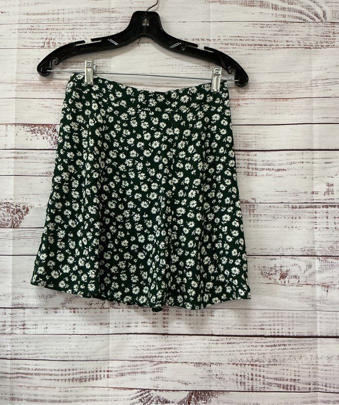 Women's Reformation Green & White Floral Print Skirt Size 4