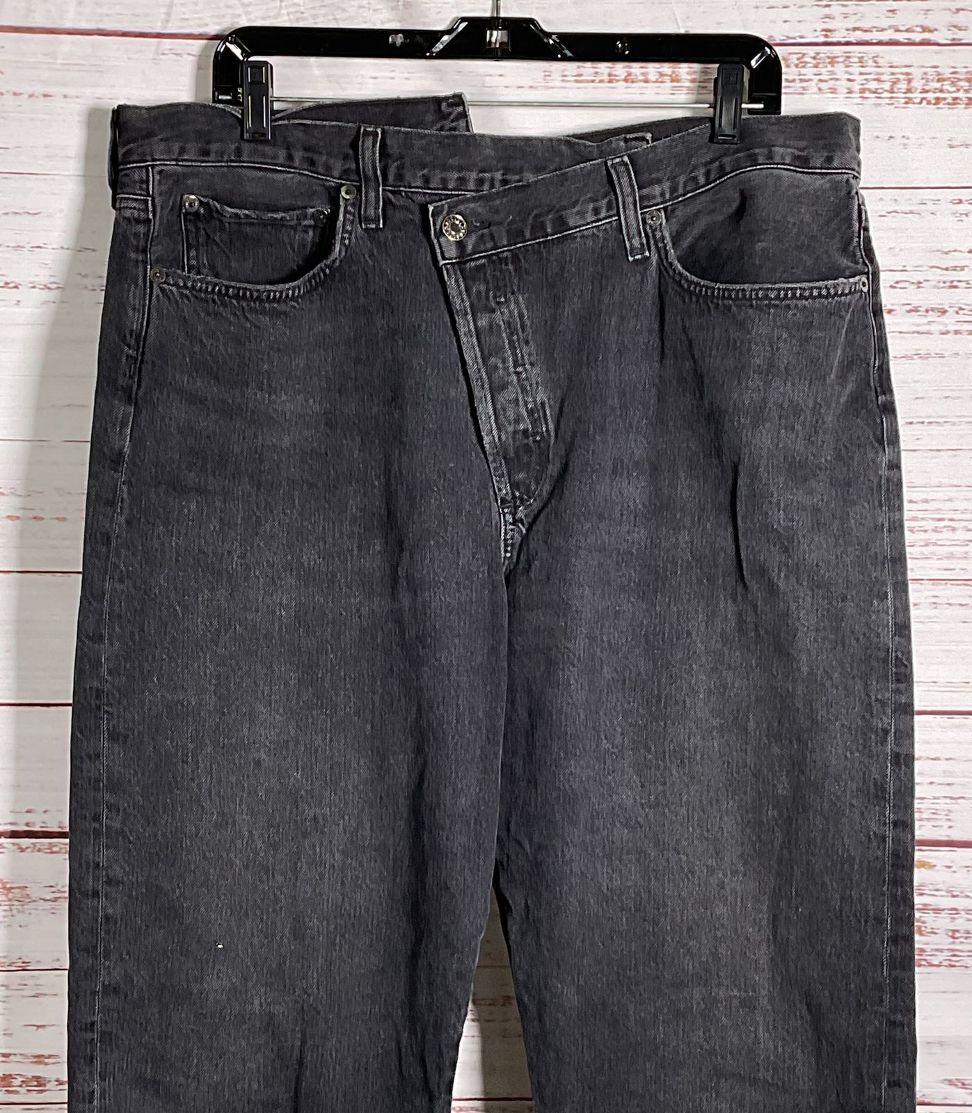Agolde Arc Criss Cross Jeans Dark Gray 34