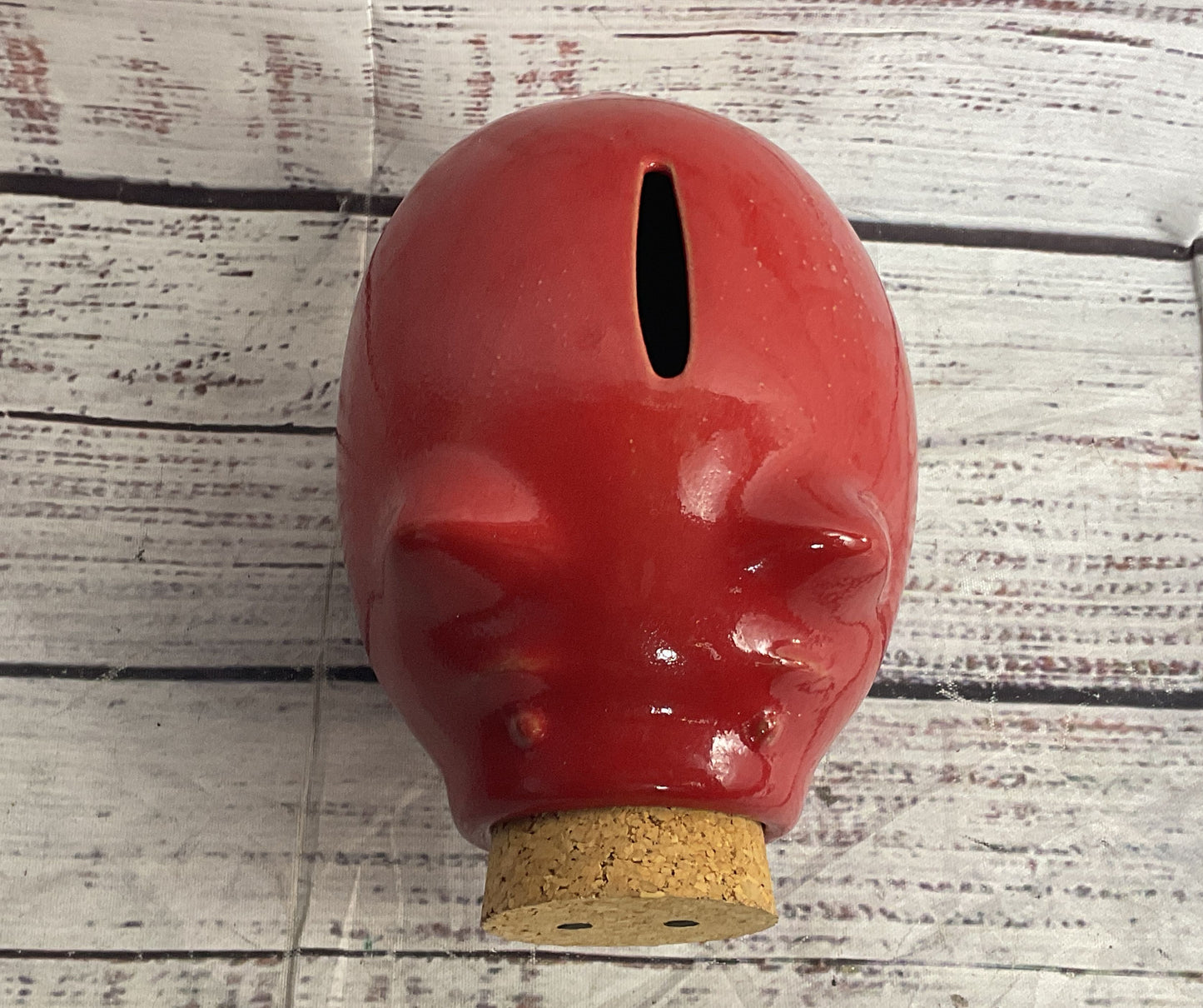 Pike Place Market Small Piggy Bank Red