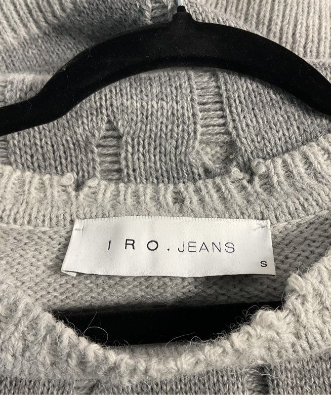 IRO Jeans Women's Stys Distressed Wool Striped Pullover Sweater Size S