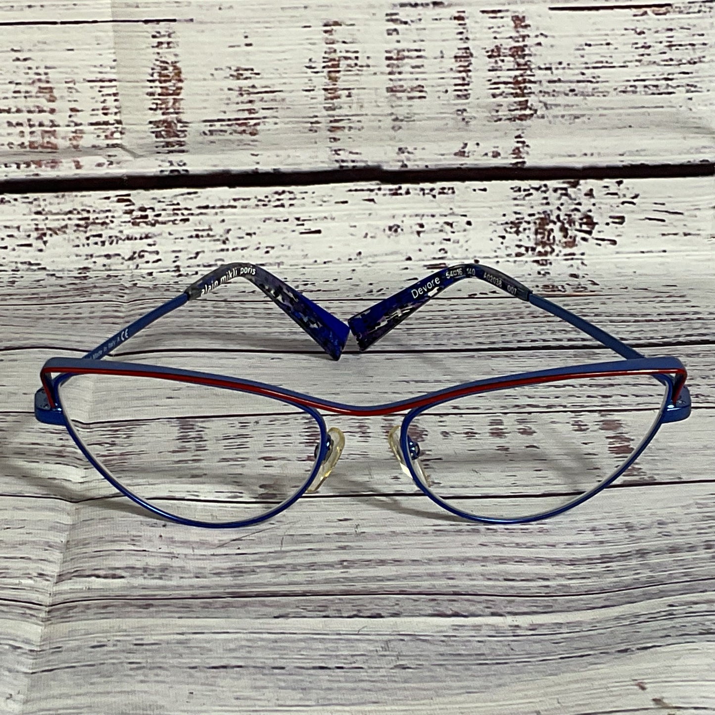 ALAIN MIKLI Devore A02038-07 Blue Eyeglasses- 54[ ]16 140 (FRAMES ONLY)