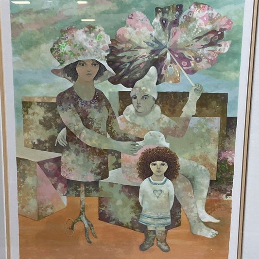 MARIO DORETTI Limited Edition 17/200 Family Portrait Serigraph