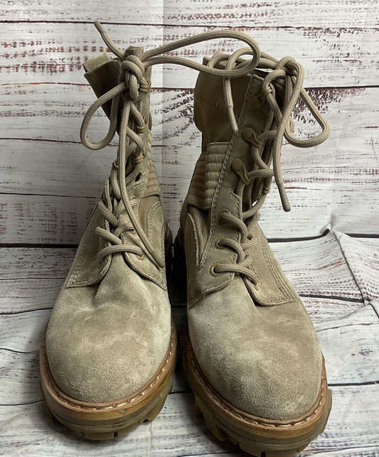 Rag & Bone Shiloh Lace Up Jungle Combat Boot Suede Beige 36.5