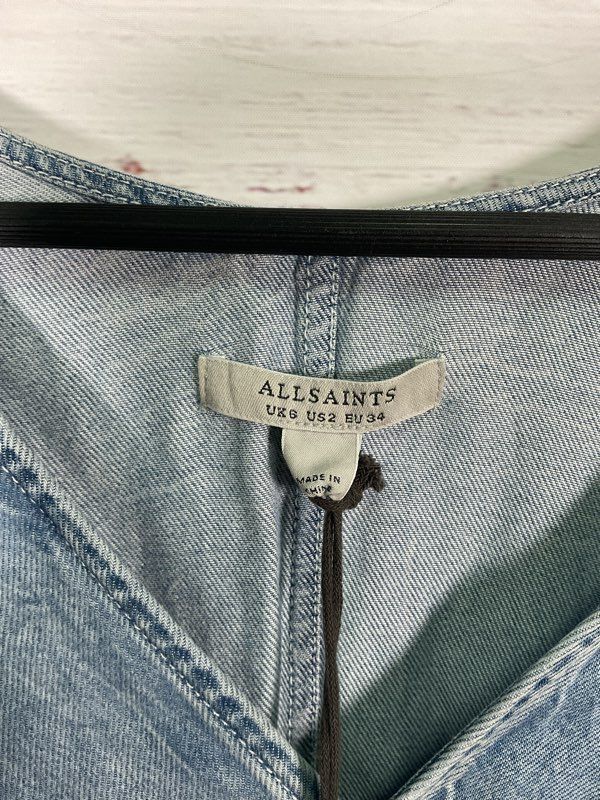 NWT ALLSAINTS Women's Nova Tencel Denim Dress Size 2