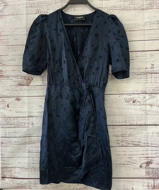 Women's The Kooples Paris Blue Silk Blend Wrap Dress Size 1/S Size 2-4