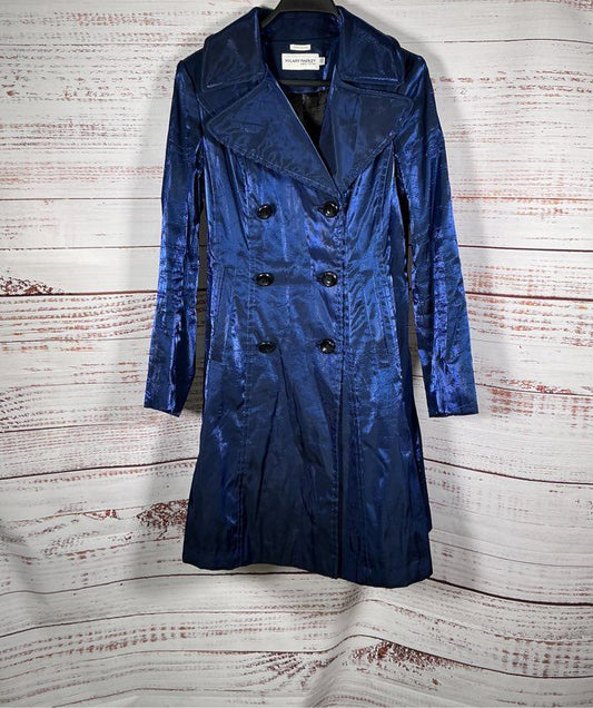 Women's Hillary Radley Electric Blue Trench Coat Size XS