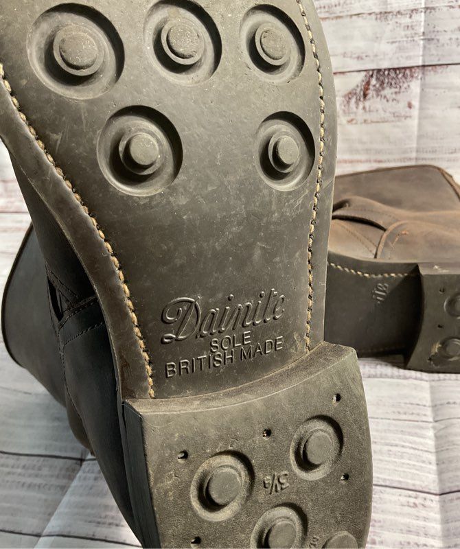 PRIMEBOOTS Engineer Boot Women Brown Leather Biker Belted Buckle Dainite 3 1/8